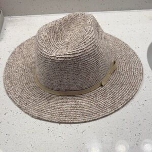 Sonoma Beige-Tan Braided Fedora with Slim Band